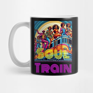 Soul Train  retro-style  energetic dancers 70s t0 90s Mug